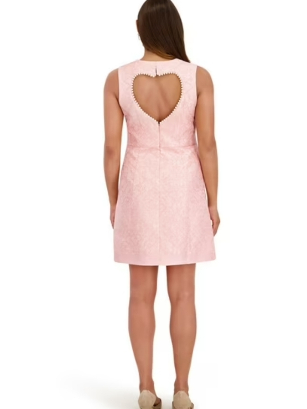 Bridgerton Women's Cutout Heart pink Mini shimmery a-line Dress size large new